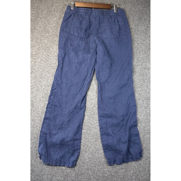 Tommy Bahama Linen Relaxed Fit Drawstring Waist Pants Womens Size XS Blue Cruise - Picture 5 of 13